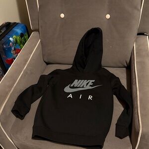 Nike Black Hoodie with Gray Air Logo - Kids